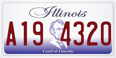 IL license plate A194320