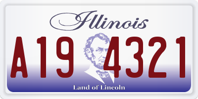 IL license plate A194321