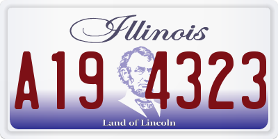 IL license plate A194323