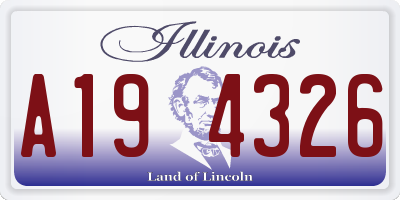 IL license plate A194326