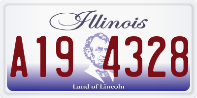 IL license plate A194328