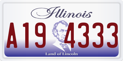 IL license plate A194333