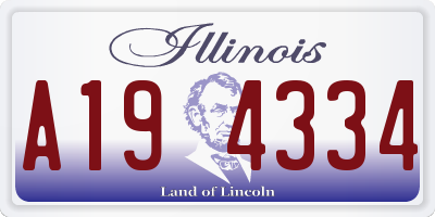 IL license plate A194334