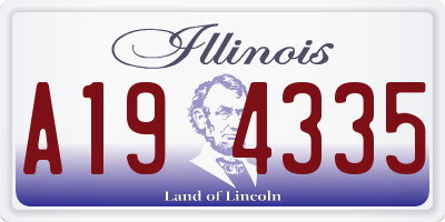 IL license plate A194335