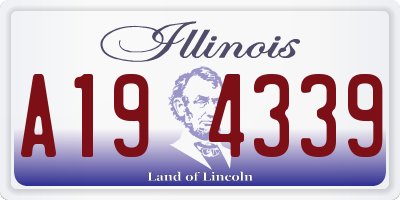 IL license plate A194339