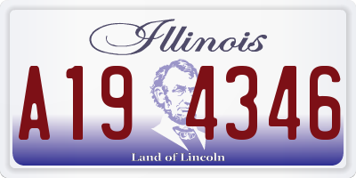 IL license plate A194346