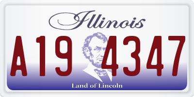IL license plate A194347