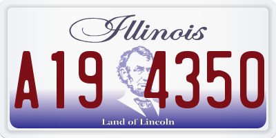 IL license plate A194350