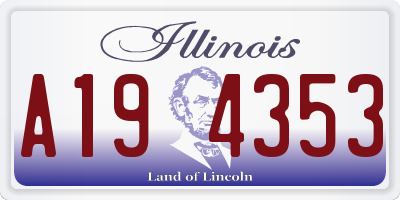 IL license plate A194353