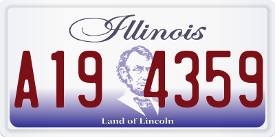 IL license plate A194359