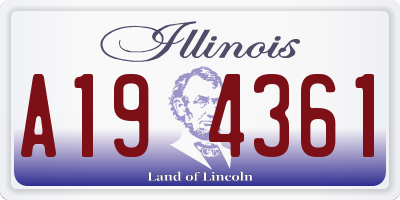 IL license plate A194361