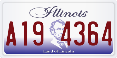 IL license plate A194364