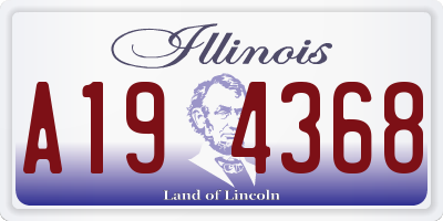 IL license plate A194368