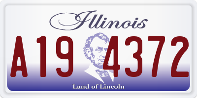 IL license plate A194372