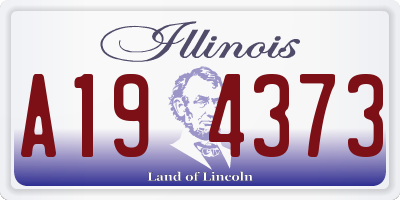 IL license plate A194373