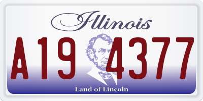 IL license plate A194377