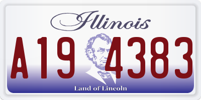 IL license plate A194383