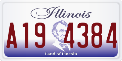 IL license plate A194384