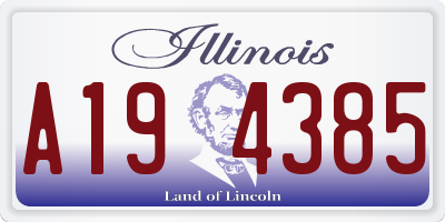 IL license plate A194385