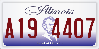 IL license plate A194407