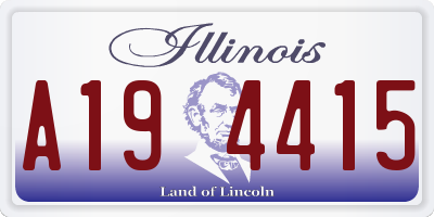 IL license plate A194415