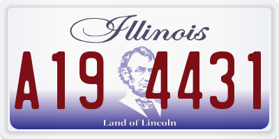 IL license plate A194431