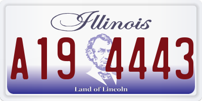 IL license plate A194443