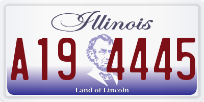 IL license plate A194445