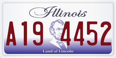 IL license plate A194452