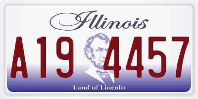 IL license plate A194457