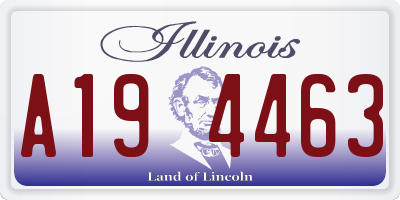 IL license plate A194463