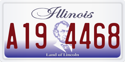 IL license plate A194468