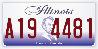 IL license plate A194481
