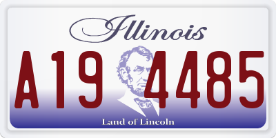 IL license plate A194485