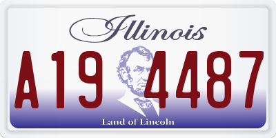 IL license plate A194487