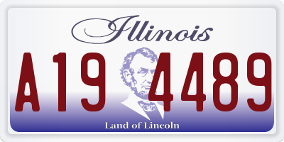 IL license plate A194489