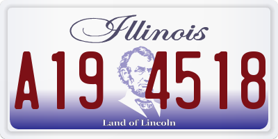 IL license plate A194518