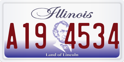 IL license plate A194534