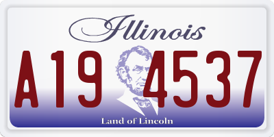 IL license plate A194537