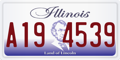 IL license plate A194539