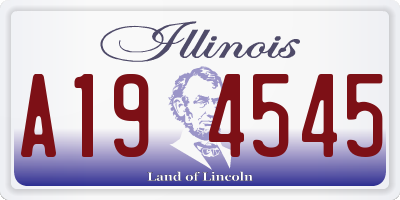 IL license plate A194545