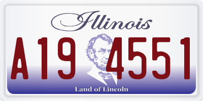 IL license plate A194551