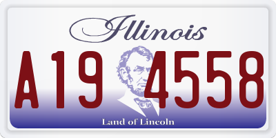 IL license plate A194558
