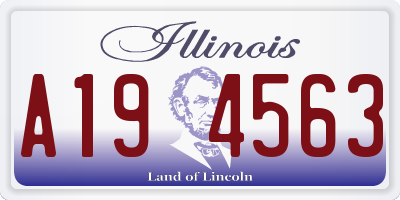 IL license plate A194563