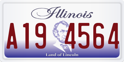 IL license plate A194564