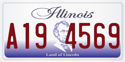 IL license plate A194569