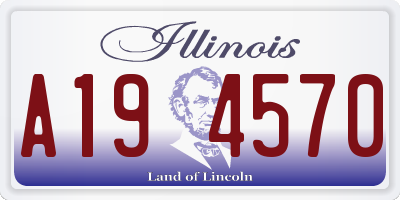 IL license plate A194570