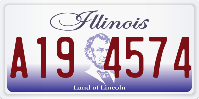 IL license plate A194574