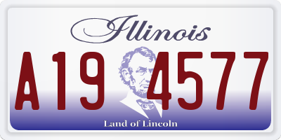 IL license plate A194577