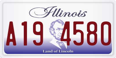 IL license plate A194580